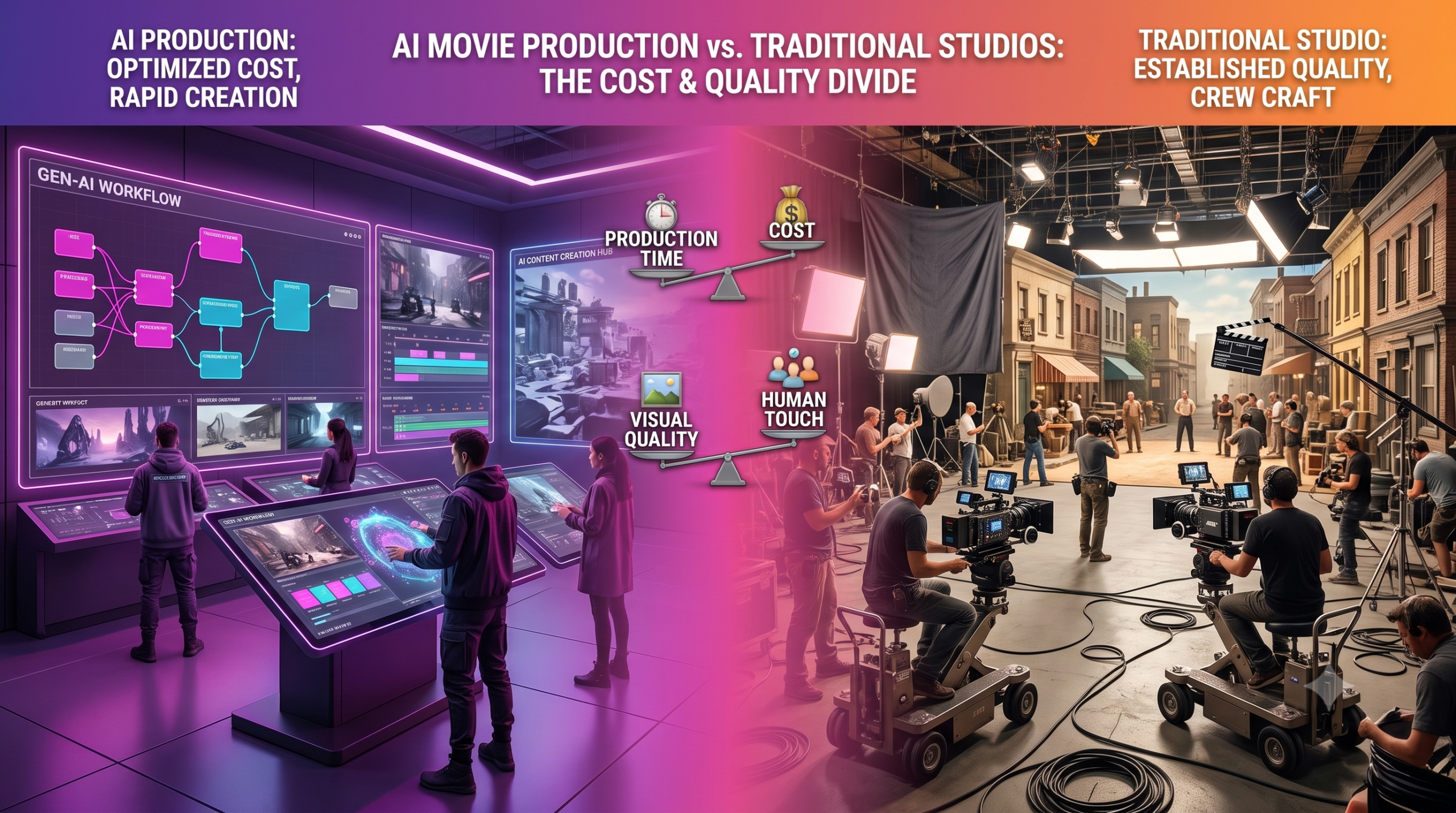 AI Movie Production vs. Traditional Studios: Cost & Quality