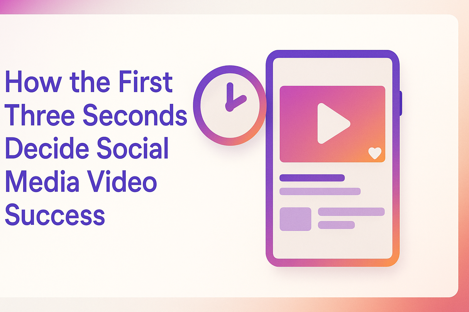 How the First Three Seconds Decide Social Media Video Success