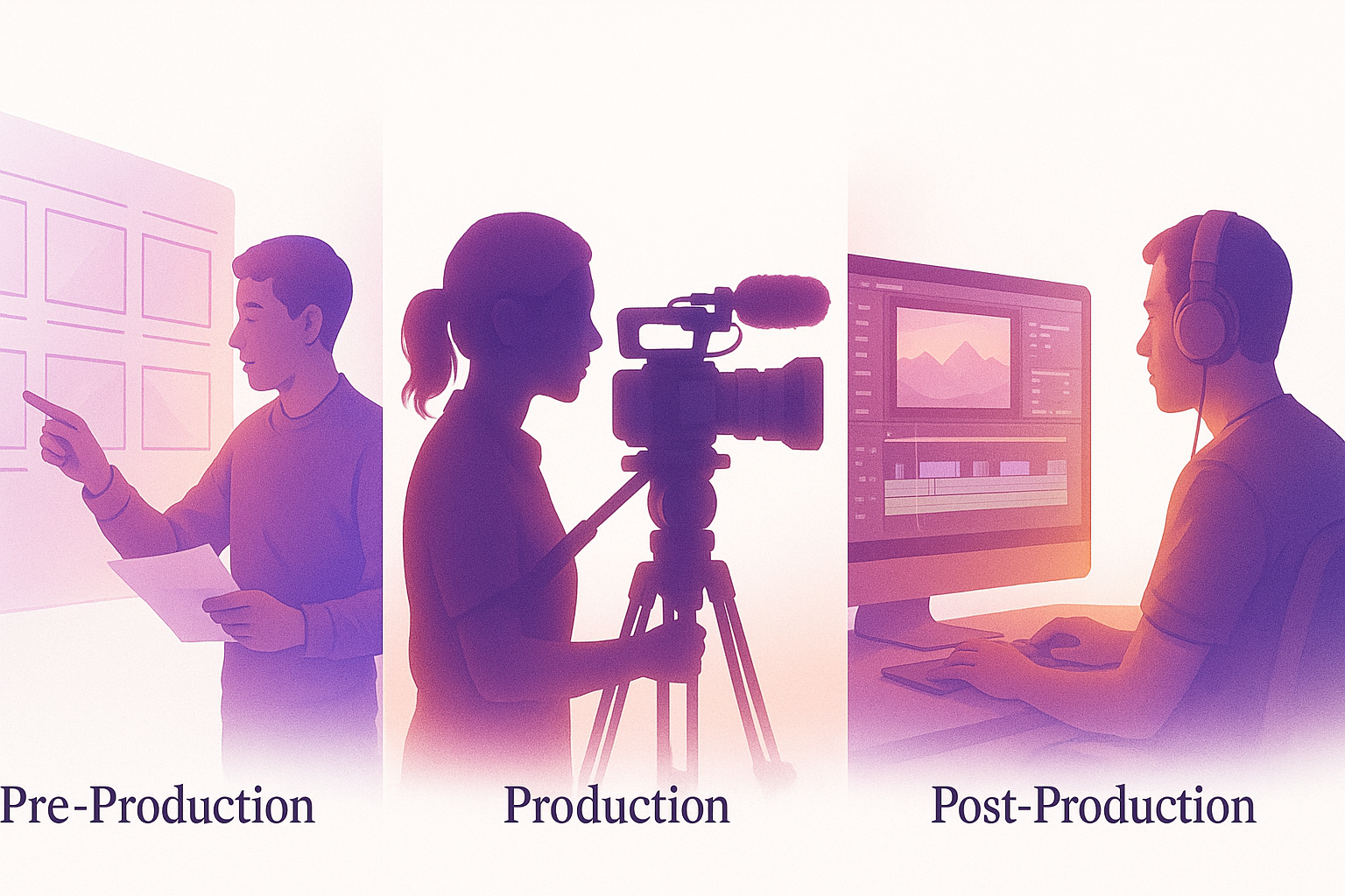 Pre-Production vs Production vs Post-Production: Understanding the Filmmaking Process